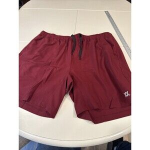 Dixxon Flannel Co Mens The Brad Maroon Shorts Lined Athletic NEW 2X